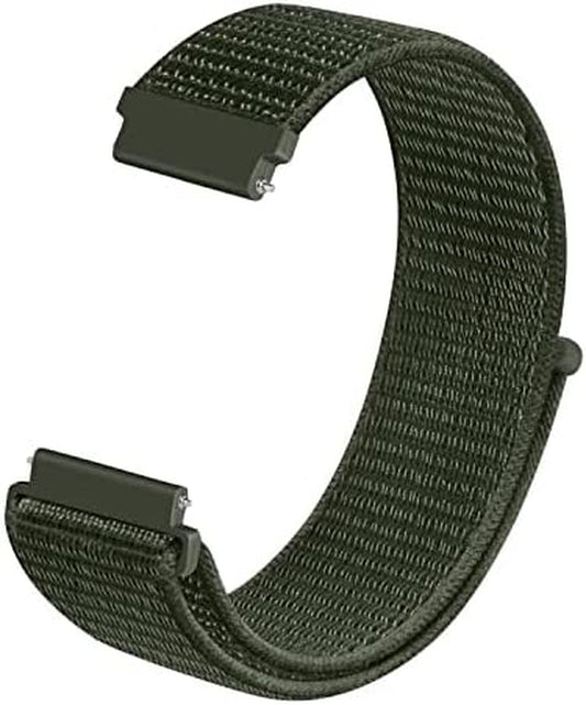 Replacement Watch Band 20 Mm Fitness Tracker Activity Tracker Braided Strap Green